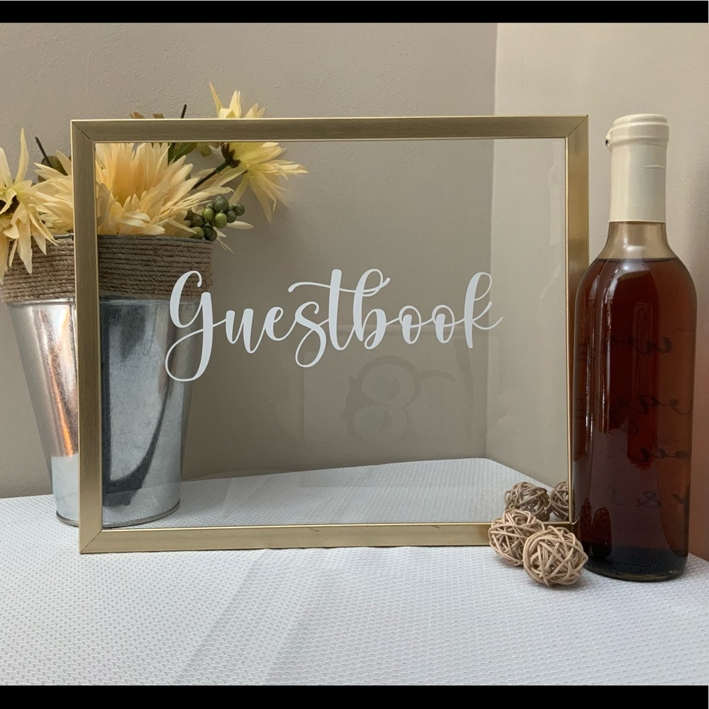 2 for $10 Guestbook Wedding Sign Decal